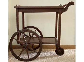 Excellent Antique Wood Bar Cart