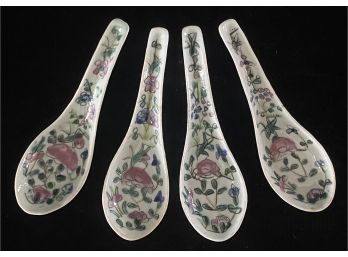 Antique Chinese Porcelain Soup Spoons