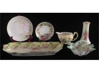 Assorted Collection Of German Floral Porcelain Dishes