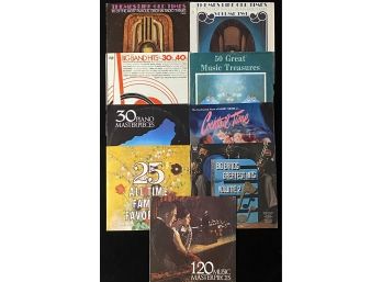 Lot Of Records Incl. Big Bands Greatest Hits, 120 Music Master Pieces, 30 Piano Masterpieces, & More