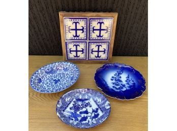 Lot Of Blue China Pieces