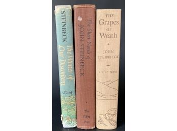 Lot Of 3 Early John Steinbeck Books
