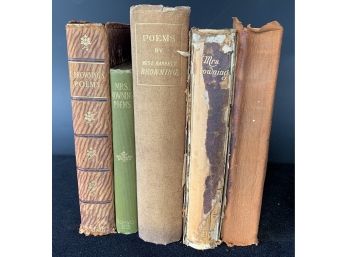 5 Elizabeth Browning Antique Books