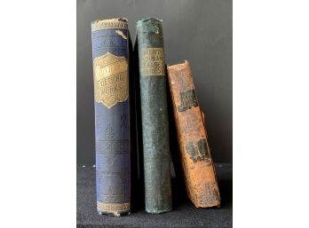 Lot Of 3 Antiquarian Books Incl. Early Don Quixote