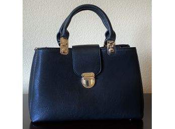 Black Leather Dasein Satchel