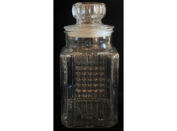 1984 10 Koezes Square Glass Canister
