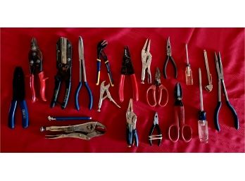 Lot Of Tools Incl. Screw Drivers, Wire Cutters, Vice Grip, & More