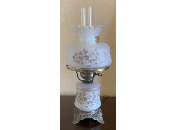Vintage Floral Hurricane Table Lamp
