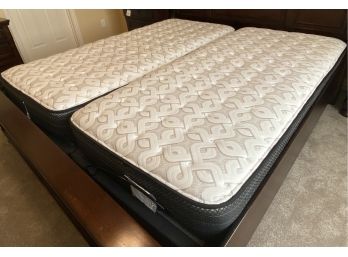 2 Twin Sealy Performance Mattresses W/ Adjustable Base & Remotes