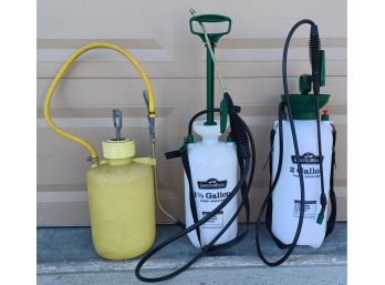 3 Pump Sprayers Incl. Groundwork 2 Gallon & Two 1.5 Gallon Containers