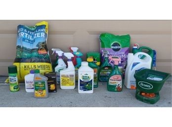 Lot Of Garden Supplies Incl. Weed & Grass Killer, Roundup, & Much More