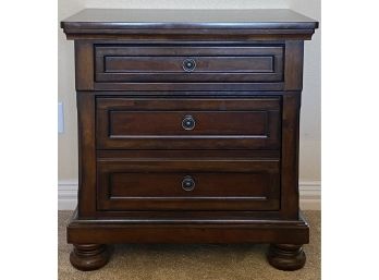 Two Drawer Wooden Night Stand