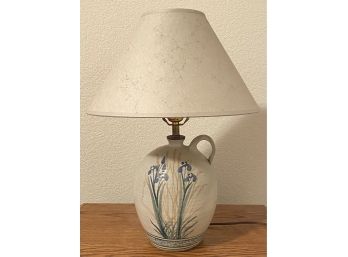 Glazed Stoneware Table Lamp W/ Shade