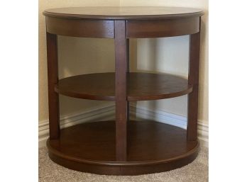 Oval Wooden 3 Tier Side Table