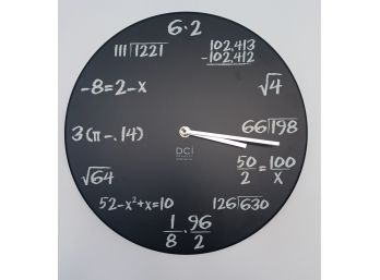 Math Themed Wall Clock