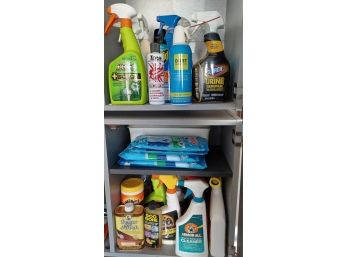 Lot Of Chemical Cleaners & Supplies Incl. Restor-a-finish, Armorall, & More