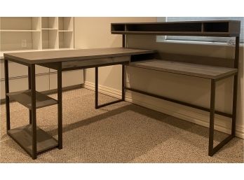 Grey Manhattan Gate L-shape Computer Desk