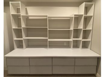 Large White Cabinet W/ Shelving Unit