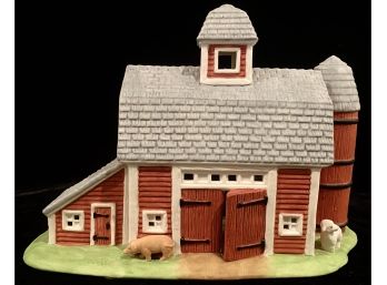Party Life Meadow Brook Farm Barn W/ Animals Candle Holder
