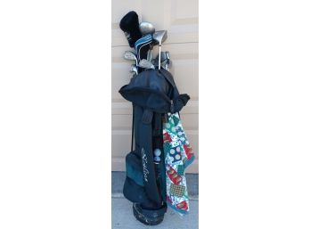 Golf Bag W/ Clubs Incl. Drivers, Irons, & More