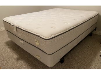 Simmons Kirkwood Plush Full Mattress W/ Box Springs & Metal Frame