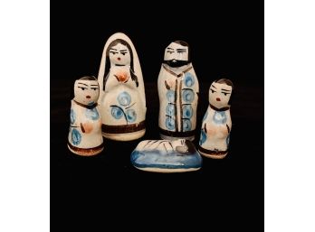 Small Mexican Pottery Nativity Set