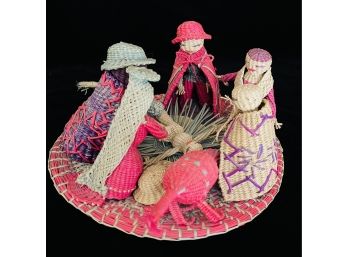 Hand Woven Vintage Nativity Set
