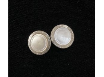 French Cufflink, Mother Of Pearl