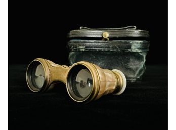 Antique MOP Opera Glasses With Original Case