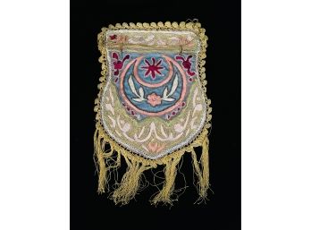 Antique Embroidered Silk Purse