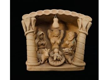 Vintage Clay Nativity & Creche