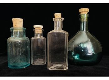 4 Vintage & Antique Glass Bottles
