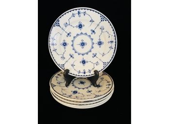 5 Vintage Blue/White China Plates