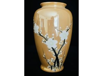 Vintage Japanese Luster Finish Apple Blossom Vase
