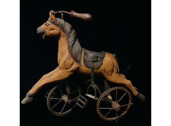 Antique Style Horse Tricycle Decor Item