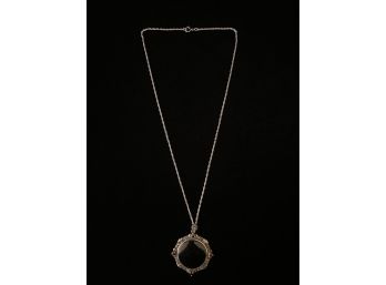 Multi Stone Sterling Silver Pendant With Sterling Silver Chain
