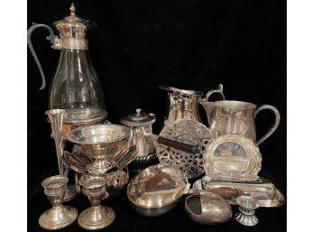 Large Collection Of Assorted Silver & Silver Plated Kitchenware Accessories Incl. Pitchers & More