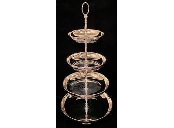 4 Tier Silver Plated Cake Stand By International Silver Company