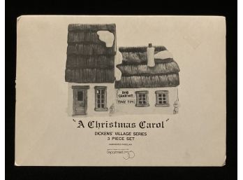Department 56 Dickens Village Series 3 Piece Set 'A Christmas Carol' Bob Cratchit And Tiny Tim