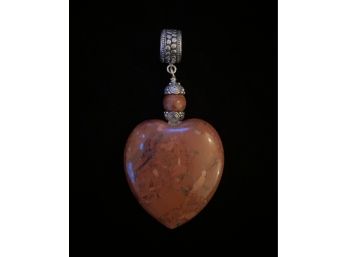 DTR Red Stone And .925 Sterling Silver Pendant