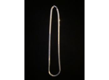 .925 Sterling Silver Medium Herringbone Chain Necklace