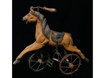 Antique Style Horse Tricycle Decor Item