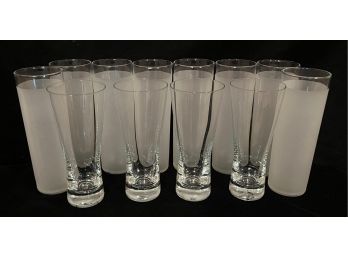 Lot Of Assorted Tall Cocktail Glasses Including 8 Frosted Glasses