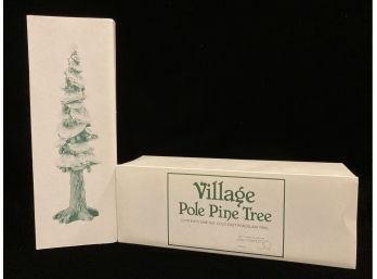 Department 56 Pair Of Department 56 Village Pole Pine Trees, Both 10.5'