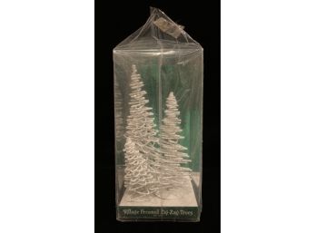 Department 56 Village Frosted Zig Zag Trees Lot 1 Of 2
