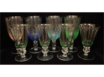 Large Collection Of Multicolored Iced Tea Glasses