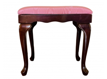 Bombay Co. Cherry Bench With Rose Moire Satin Seat