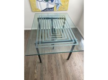 Etched Glass Top Kitchen Table