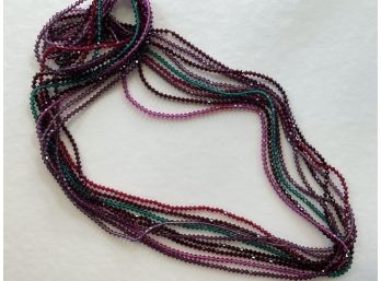 Vintage Colorful Crystal Strand Necklaces