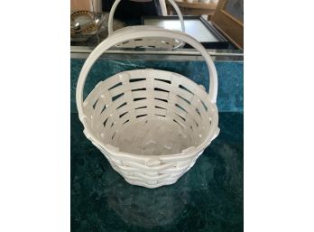 Porcelain Basket-Weave Basket